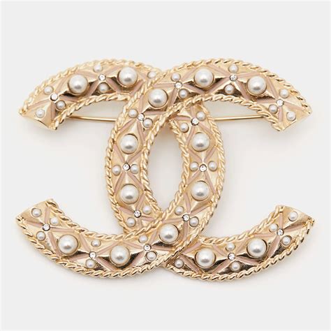 faux chanel brooch|chanel pearl brooch price.